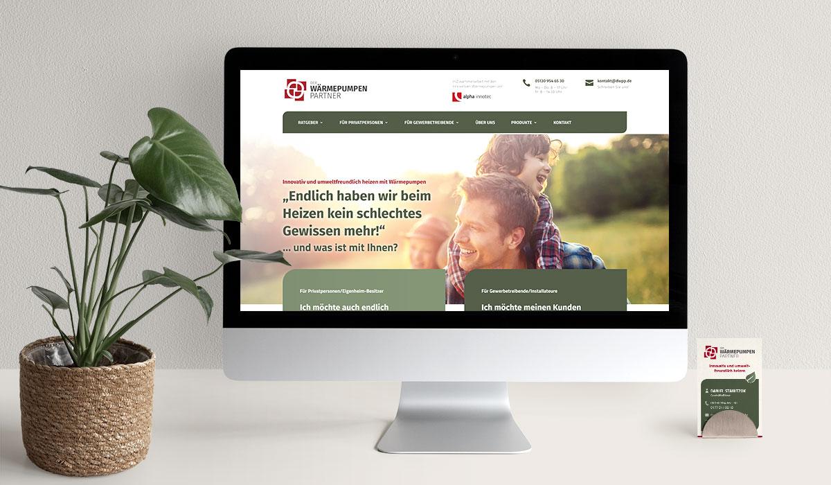 Website von Der WärmepumpenPartner Design und Relaunch