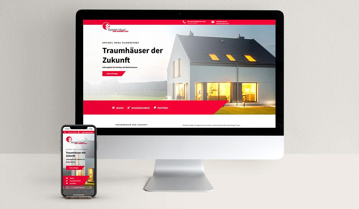 Website von Speidel Haus inkl. mobiler Version