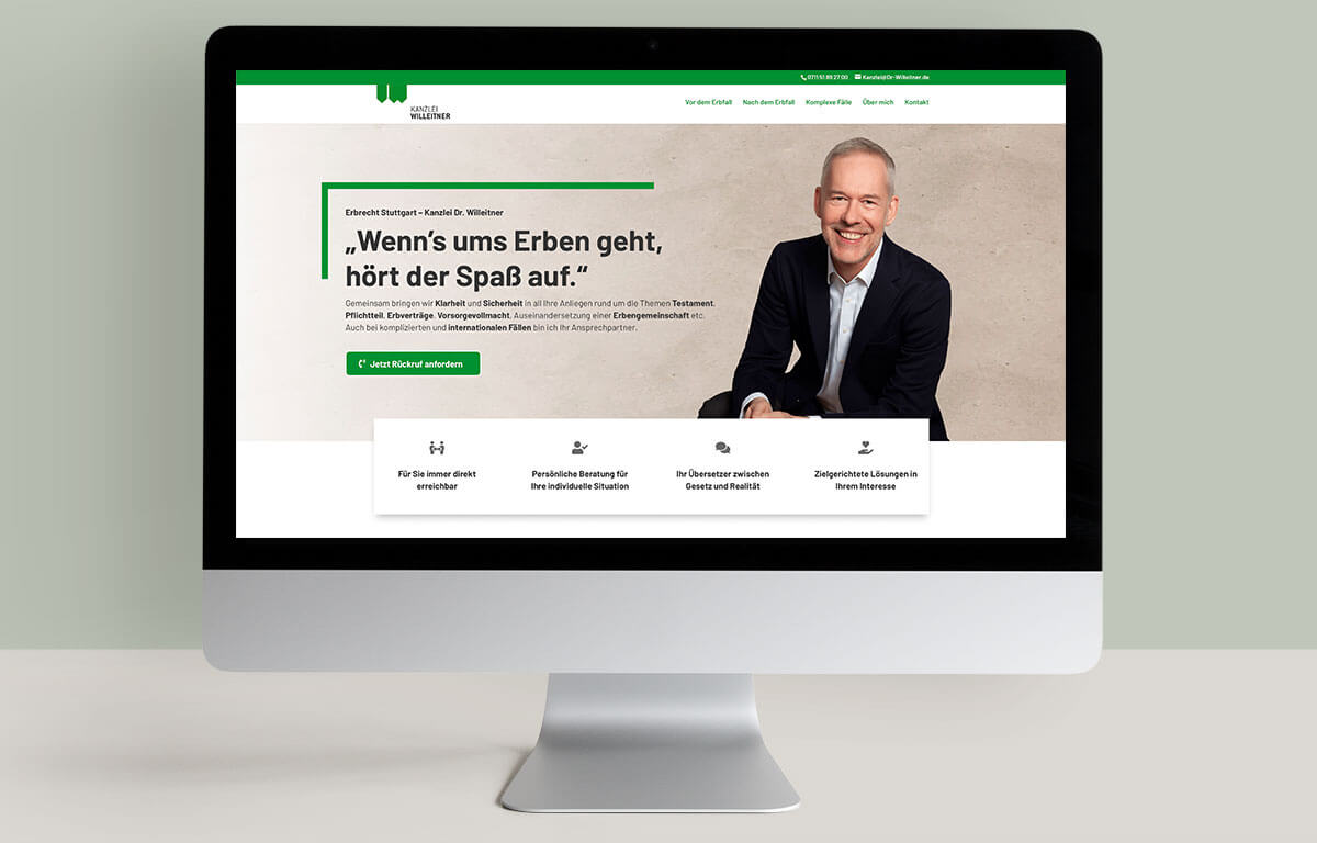 Screenshot Website Raumausstatterin