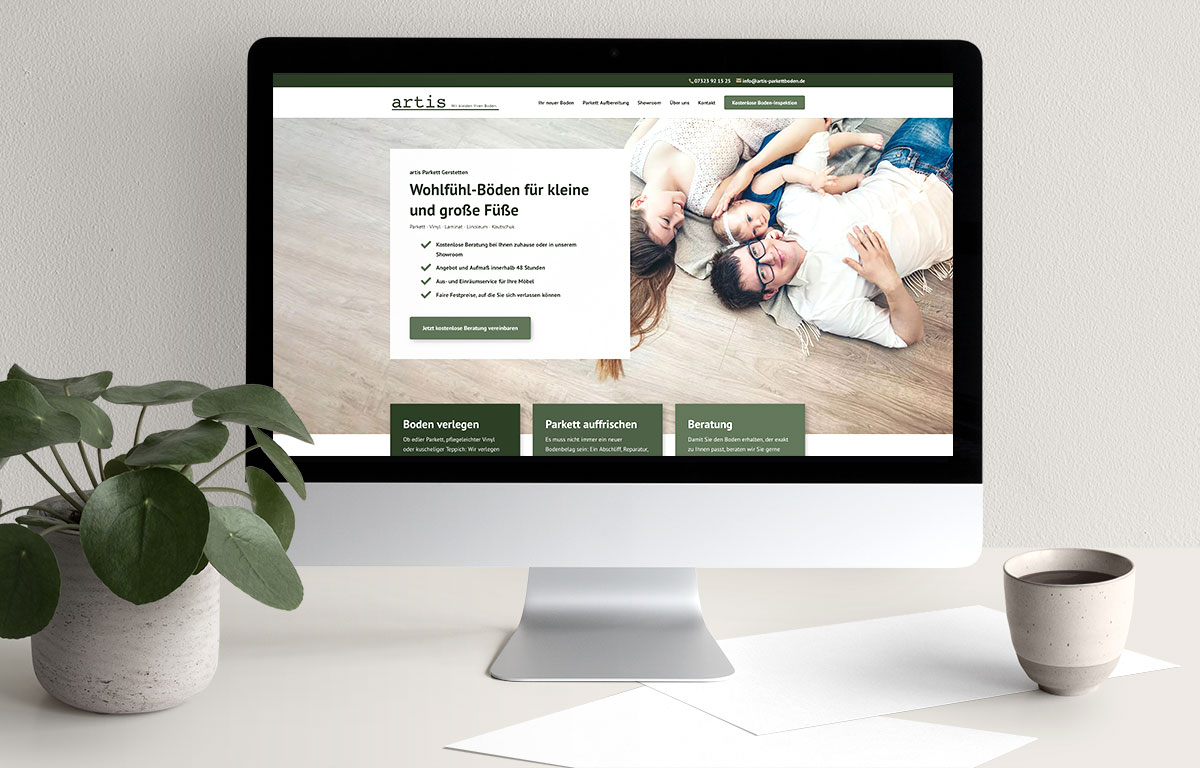 Screenshot Website Raumausstatterin